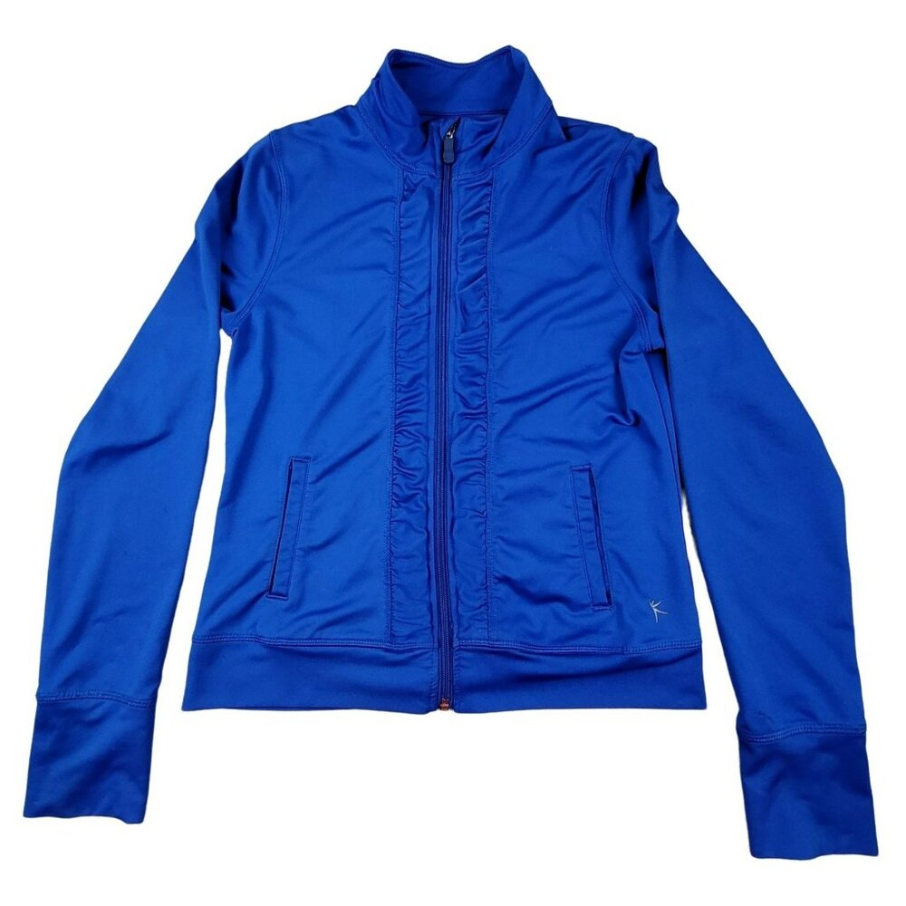 Danskin Girls Nautical Blue Athletic Sports Jacket size L  JH1203